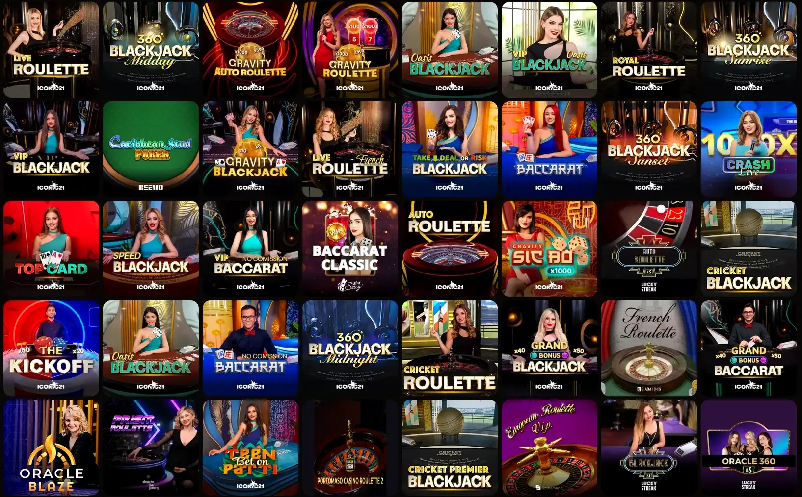 Giochi live casino Limitless su dispositivo mobile